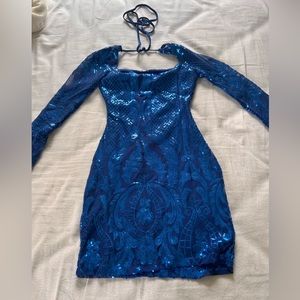 Formal dress blue sequin